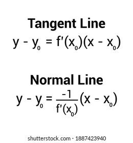 Normal Tangent Lines Formula Stock Vector (Royalty Free) 1887423940 ...