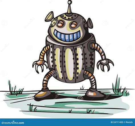 Alien Robot. Cartoon Royalty Free Stock Photo - Image: 24711455