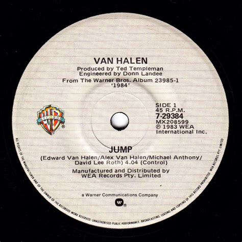 Van Halen – Jump (1984, Vinyl) - Discogs