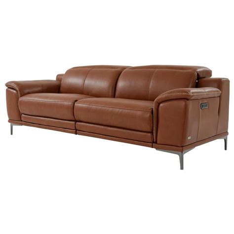 Katherine Tan Leather Power Reclining Sofa | El Dorado Furniture