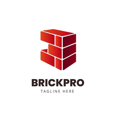 Free Vector | Gradient brick logo design