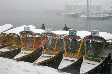 Fresh snowfall in Srinagar