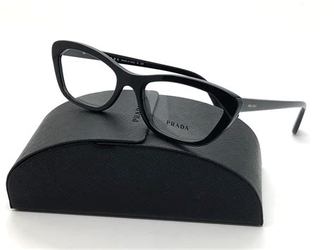 PRADA Eyeglasses Cat-Eye VPR 03Q 1AB-1O1 52-18 140 Black Plastic Frame ...