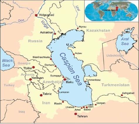 Caspian Sea World Map