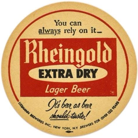 Item #61640 1957 Rheingold Lager Beer Coaster NY-LIEB-35