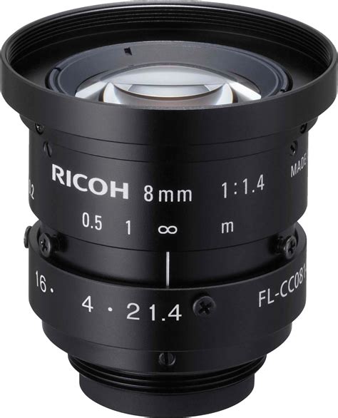 8 mm C-Mount Lens Ricoh FL-CC0814A-2M - 1,4 | Vision Dimension