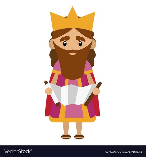 King david character Royalty Free Vector Image