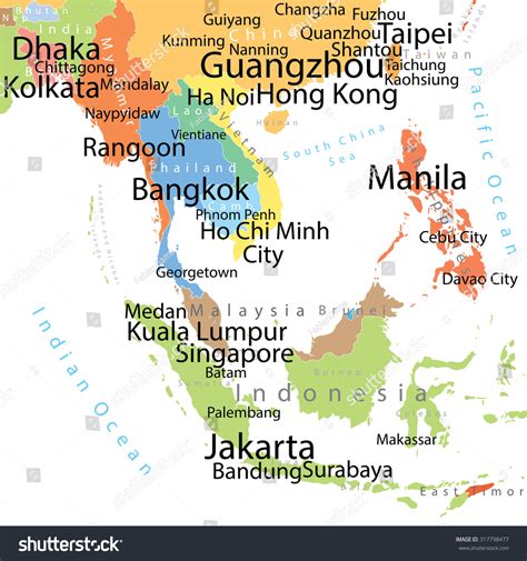 192 Map India Bangladesh Philippines Indonesia Thailand Images, Stock ...