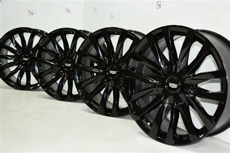 22″ Cadillac Escalade Platinum Black Factory OEM ORIGINAL wheels rims ...