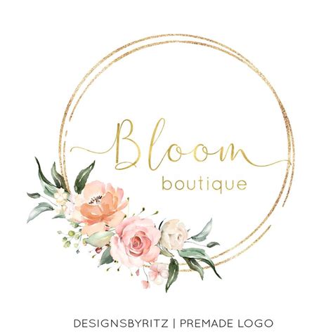 Logo préfabriqué Logo floral Logo Design Branding Logo - Etsy France ...