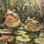 Whimsical Swamp Animals Art Free Stock Photo - Public Domain Pictures