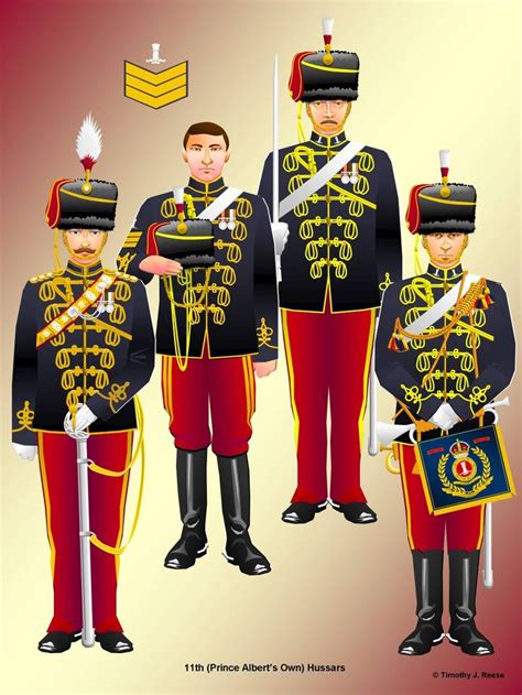 British Prince Albert's Own 11th Regiment of Hussars British Army Uniform, British Uniforms ...