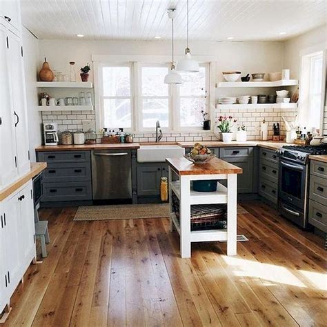 60 Beautiful Farmhouse Kitchen Backsplash Design Ideas - homixover.com | Home, Kitchen remodel ...