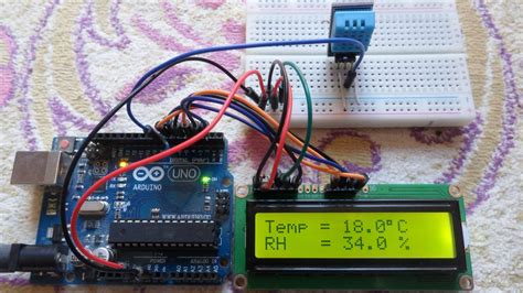 Arduino interfacing with DHT11 sensor and LCD