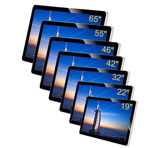 Full Size Digital Wall Display , Wall Mount LCD Display Long Hour Advertising Playing