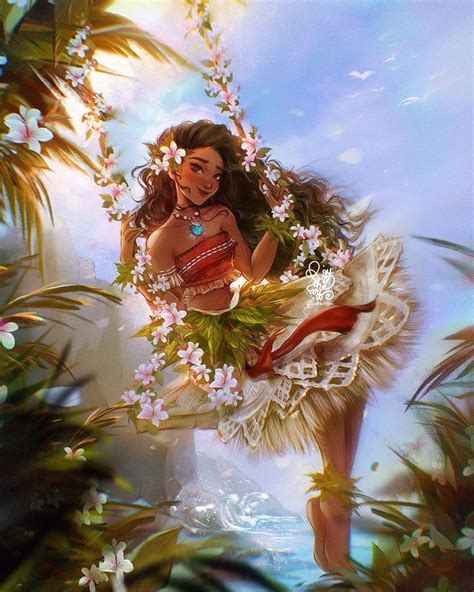 ROY THE ART on Instagram: “🌺MOANA🌺 _DISNEY PRINCESS FANART_ “Sometimes ...