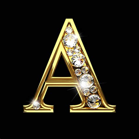 isolated golden letters A with diamonds on black | Lettering, Dark background wallpaper ...