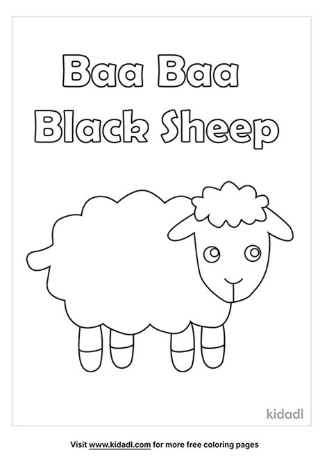 Baa Baa Black Sheep Coloring Page