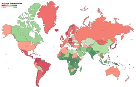 Language diversity around the world [OC] : r/dataisbeautiful