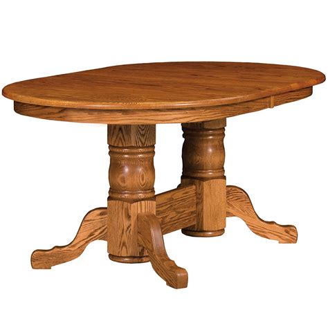 Stafford Pedestal Amish Dining Table- Amish Tables | Cabinfield