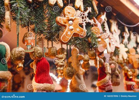 Christmas Decorations at Christmas Market Stall in Berlin Germany Stock ...