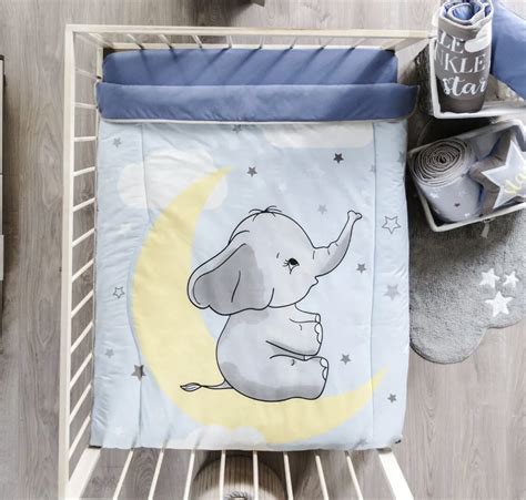 LITTLE ELEPHANT BABY BOY CRIB BEDDING NURSERY SET 3 PCS - Walmart.com