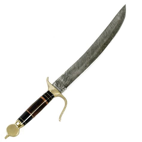 Scimitar Sword/ Sabre Sword- High Carbon Damascus Steel Sword- 19"- Saber Sword - Battling Blades