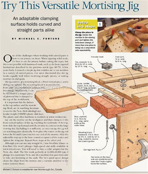 Router Mortising Jig Plans • WoodArchivist