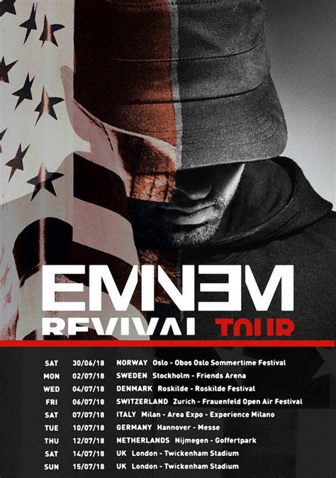 EMINEM Revival 2018 Tour Poster