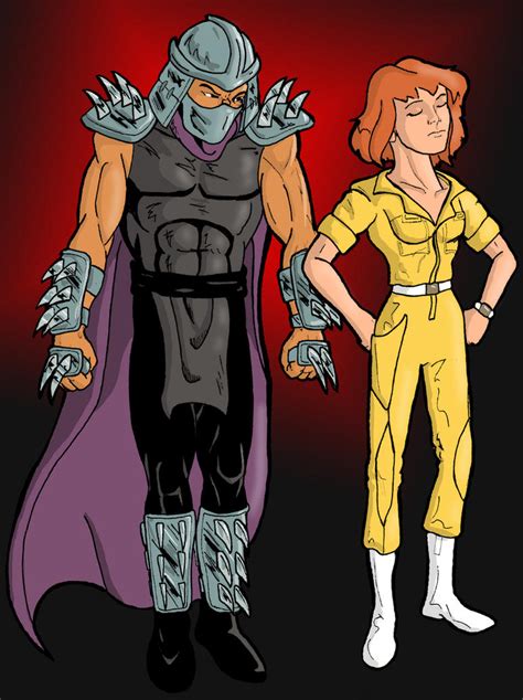 April and Shredder Colored by pedlag on DeviantArt