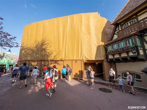 Exterior Refurbishment Underway at Peter Pan's Flight in Magic Kingdom