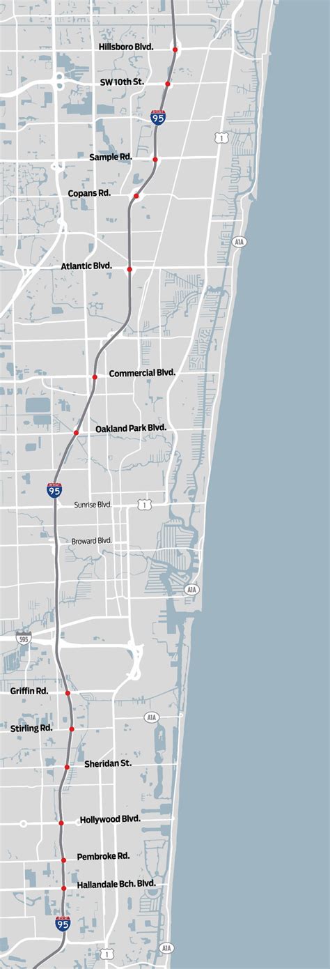 Updated map: Interstate 95 exits to be revamped - LA Times