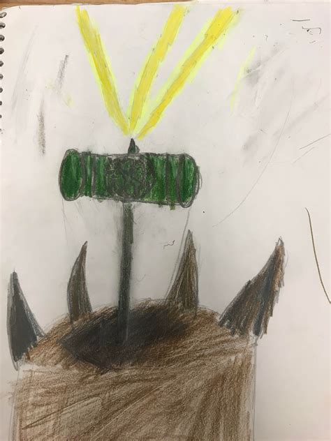 I drew the Hammer of Glory during art class : r/Gloryhammer