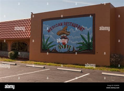 Mexican Restaurant Wall Art at a establishment in Leesburg, Florida USA Stock Photo - Alamy