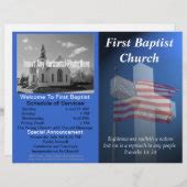 Customizable Weekly Church Bulletin (Patriotic) | Zazzle