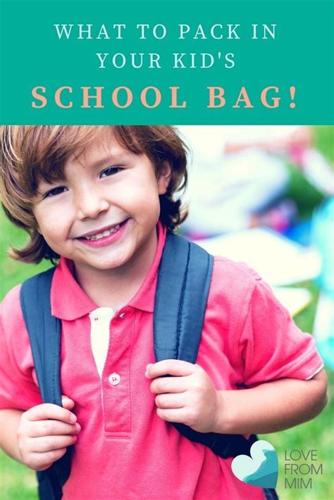 What to pack in a school bag free school bag checklist – Artofit