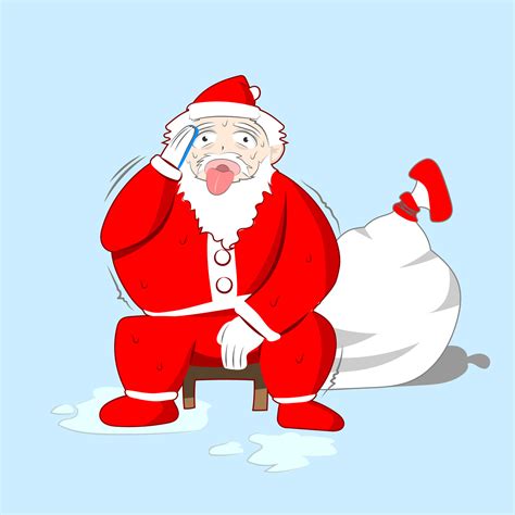 Santa is taking a midday break 34844849 Vector Art at Vecteezy