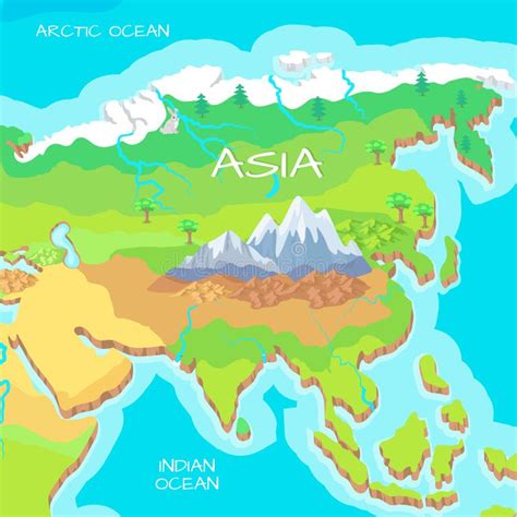 Concept De Continent De Carte De L'Asie Illustration Stock - Illustration du malaysia, dessin ...