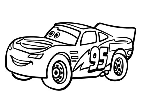 Happy Lightning McQueen coloring page - Download, Print or Color Online ...