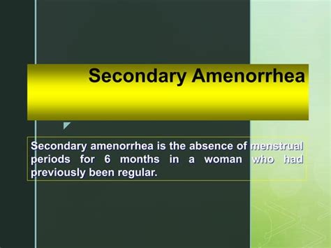 secondary amenorrhoea lectures.ppt