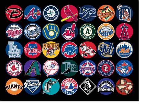 35 logos of the 30 MLB teams (some repeating) | Baseball teams logo, Mlb team logos, All mlb teams