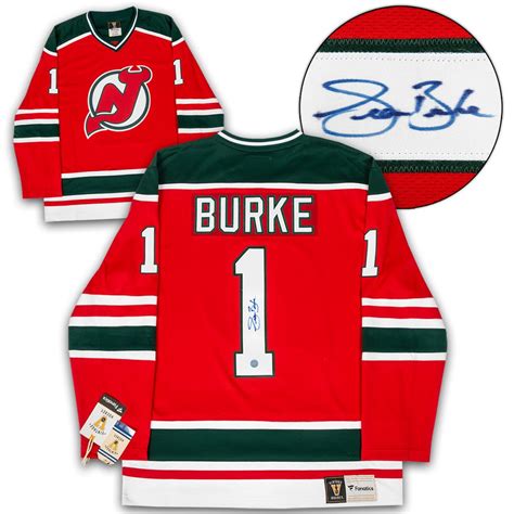 Sean Burke New Jersey Devils Autographed Signed Fanatics Replica Hockey Jersey