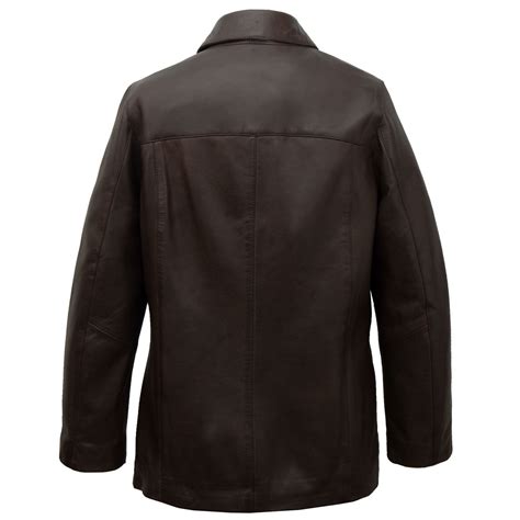 Louise: Ladies Brown Leather Coat