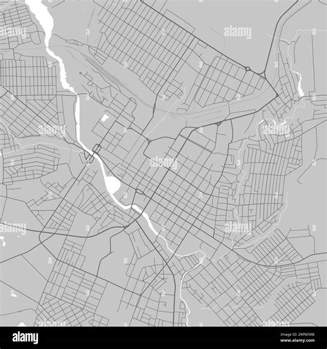 Map of Kropyvnytskyi city, Ukraine. Urban black and white poster. Road map image with ...