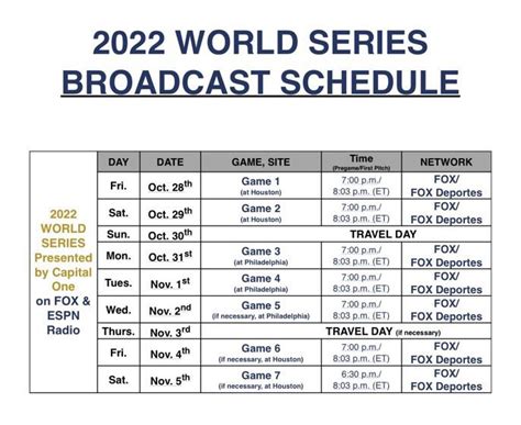 World Series Schedule 2024 Game 1 Schedule - Terra Cordula