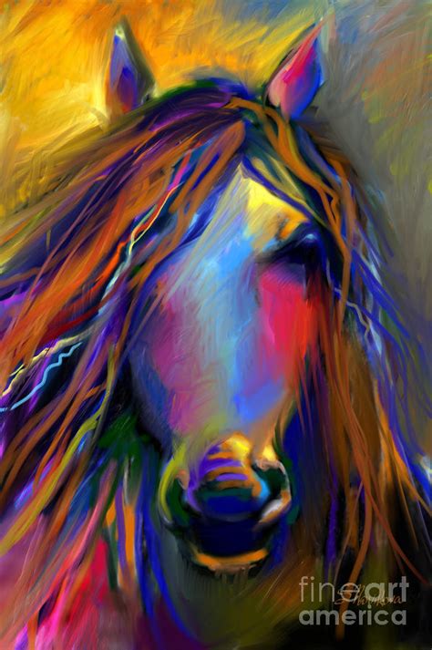 Mustang Horse Painting by Svetlana Novikova