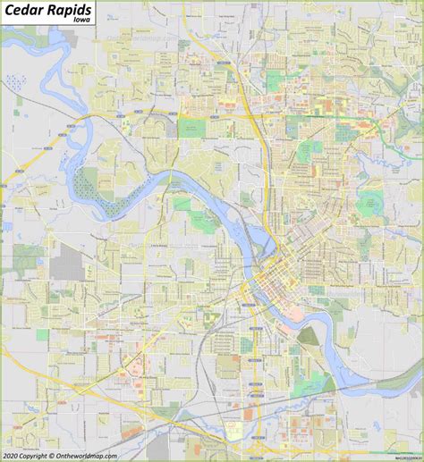 Cedar Rapids Map | Iowa, U.S. | Discover Cedar Rapids with Detailed Maps