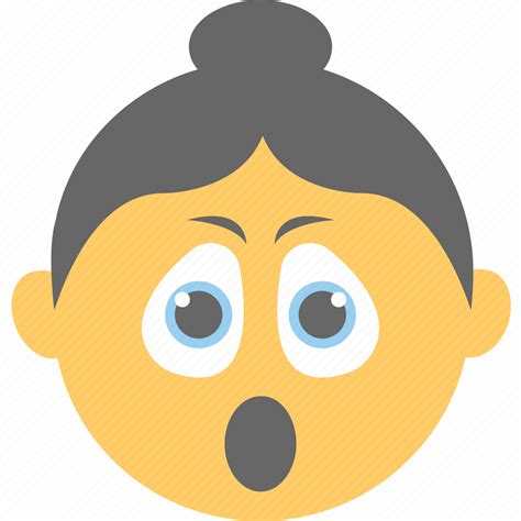 Gasping face, open mouth, shocked, surprised, woman emoji icon - Download on Iconfinder