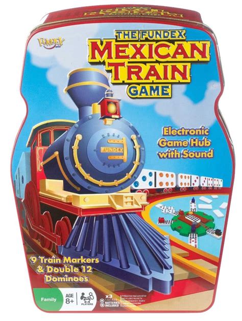 Amazon.com: Ideal Mexican Train Game with Double 12 Color Dot Dominoes Set and Electronic Sound ...