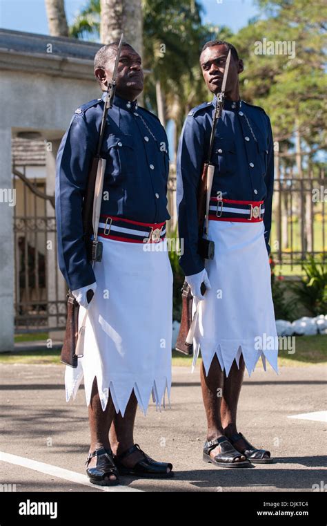 Fiji Police Changing the Guard of Honour at Government House, Suva. Fiji Stock Photo - Alamy